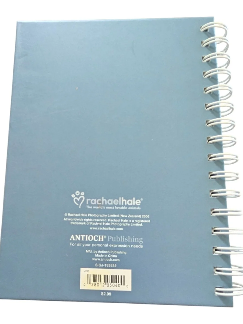 Blue Cat Journal Notebook by Rachel Hale
